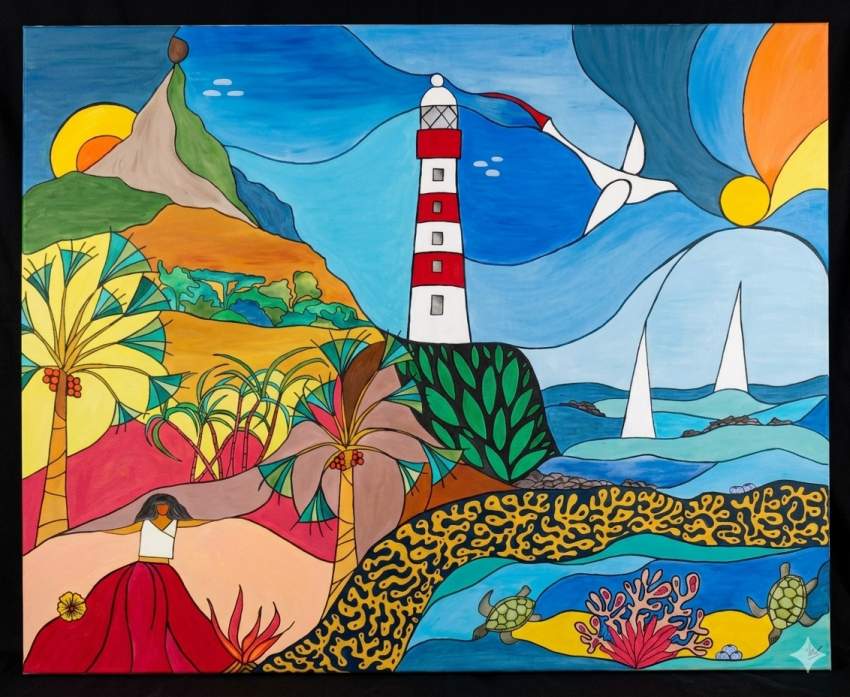 Original Mauritian landscape painting by local artist - 1 - Interior Decor  on Aster Vender