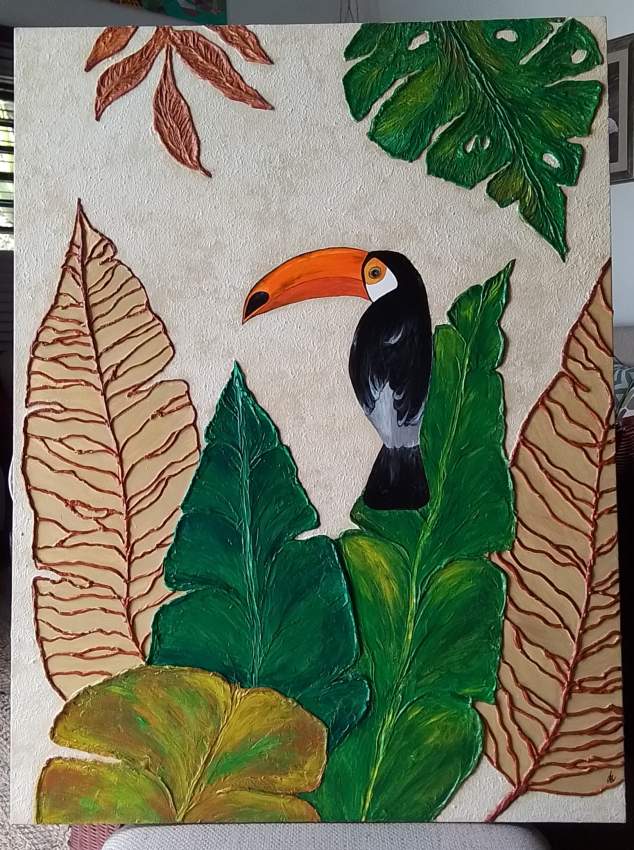 SOLITARY TOUCAN (authentic handmade artwork) - 1 - Interior Decor  on Aster Vender