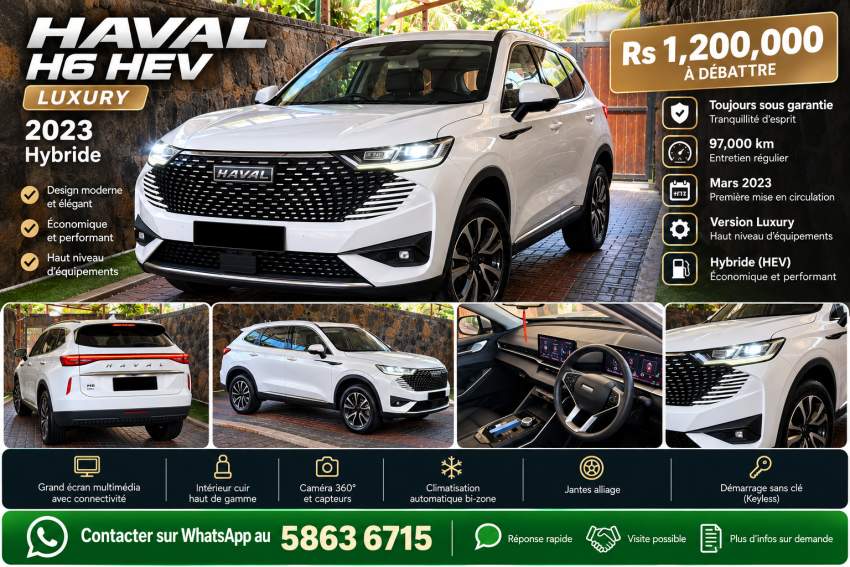Haval H6 HEV Luxury 2023 – Hybride – À vendre - 0 - SUV Cars  on Aster Vender