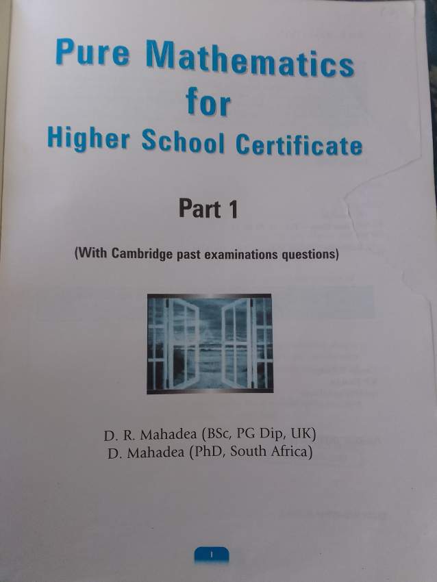 Pure Mathematics for HSC – D.R. Mahadea - 1 - Self help books  on Aster Vender