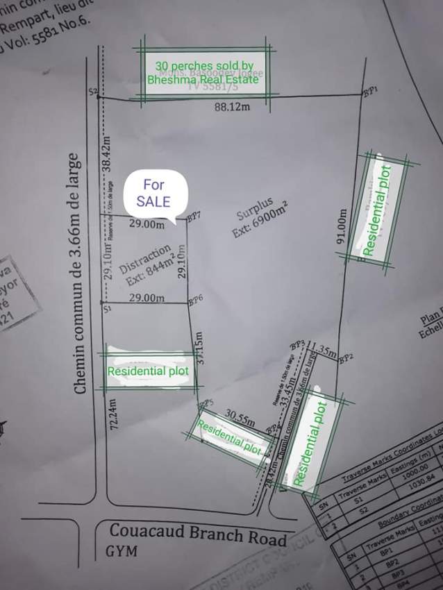 20 p in Grand Gaube coastal region, near Seaside. Rs 2M - 4 - Land  on Aster Vender