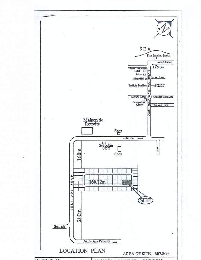 Residential land 160 toises at Pointe aux Piments  - 1 - Land  on Aster Vender