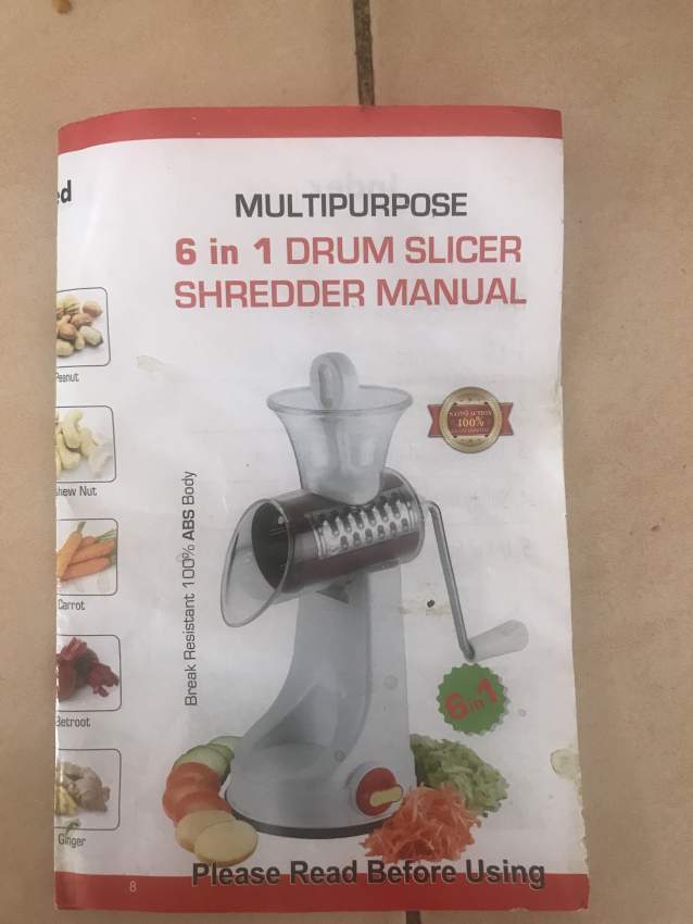 Multipurpose 6 in 1 Drum slicer shredder  - 3 - Kitchen appliances  on Aster Vender