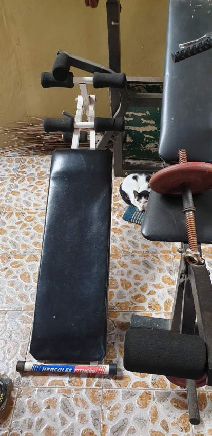 Bench,abdo bench,bar z and 2 dumbell on Aster Vender