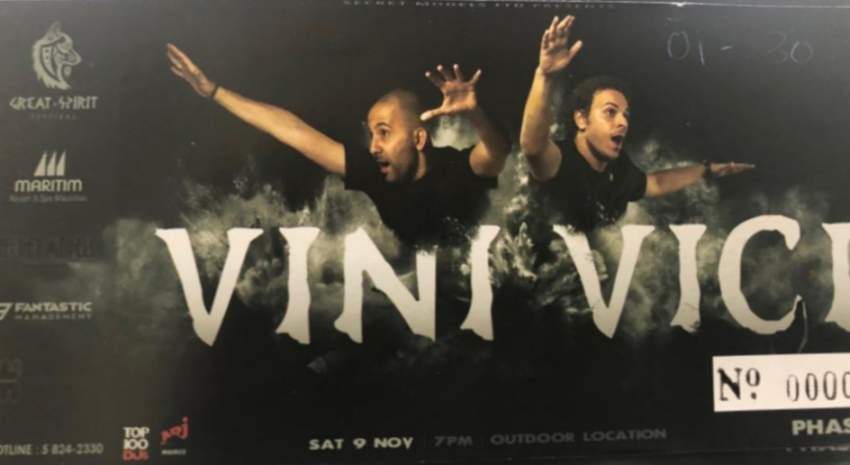 2 VVIP TICKETS VINI VICI - The Great Spirit Festival 9 NOV 2019 - 0 - Events  on Aster Vender