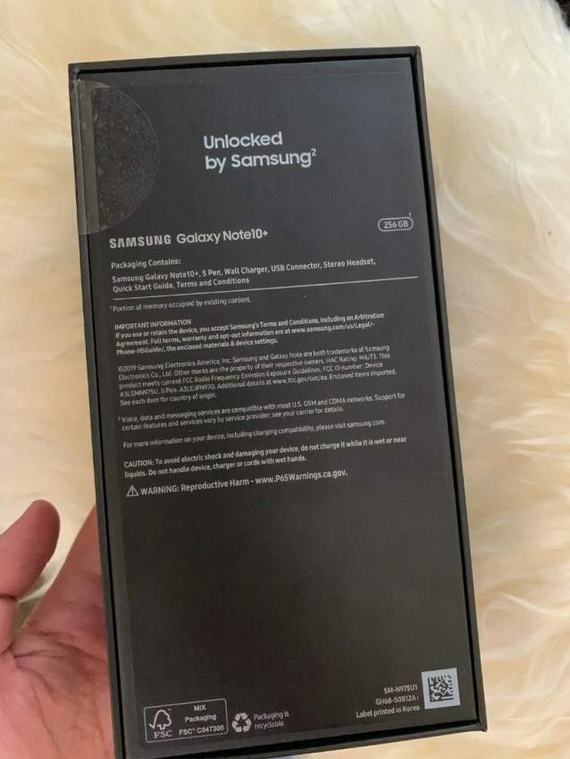 Samsung Galaxy Note 10 Plus 512 Go débloqué on Aster Vender