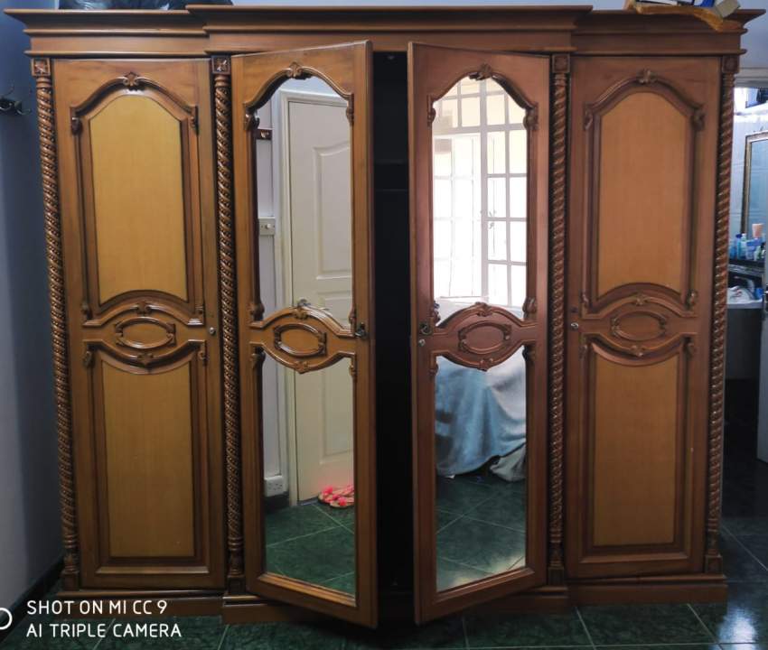 teak 4 door wardrobe - 4 - Bedroom Furnitures  on Aster Vender