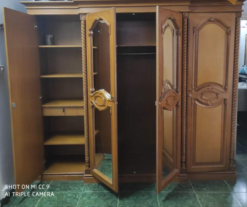 teak 4 door wardrobe - 1 - Bedroom Furnitures  on Aster Vender