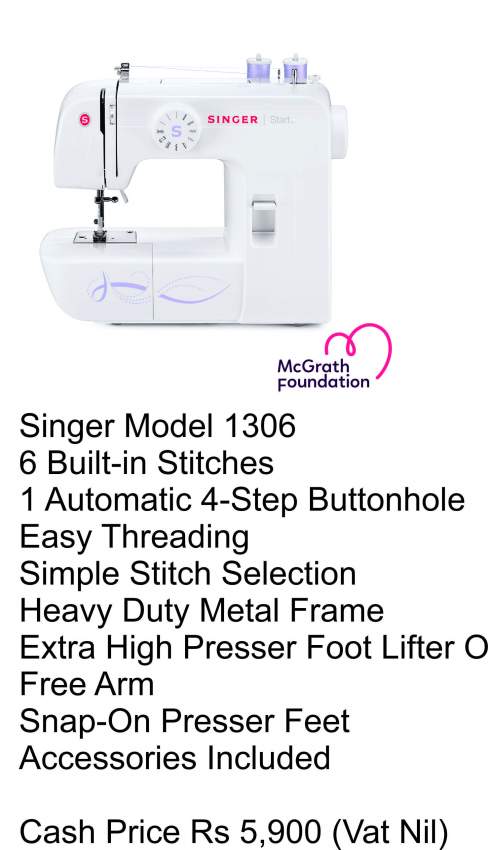 Sewing and Embroidery machine - Singer 1306 - 1 - Sewing Machines  on Aster Vender