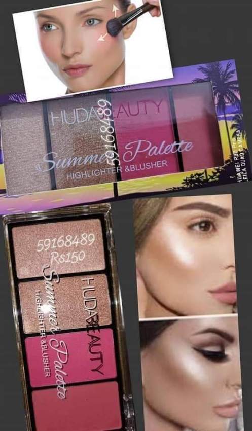 Hudabeauty highlighter n blush on Aster Vender