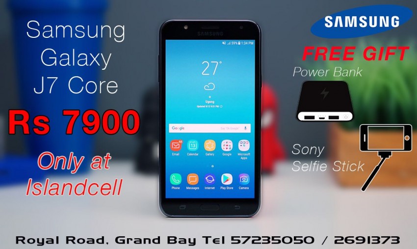 Samsung Galaxy J7 Core with 2 FREE GIFTS on Aster Vender