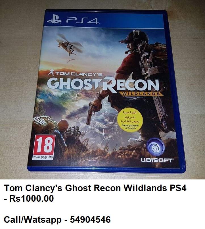 TOM CLANCY'S GHOST RECON WILDLANDS PS4 - 0 - PS4, PC, Xbox, PSP Games  on Aster Vender