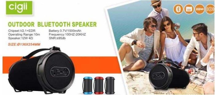 Cigii Bluetooth Portable Speaker Rechargeable - 4 - All Informatics Products  on Aster Vender