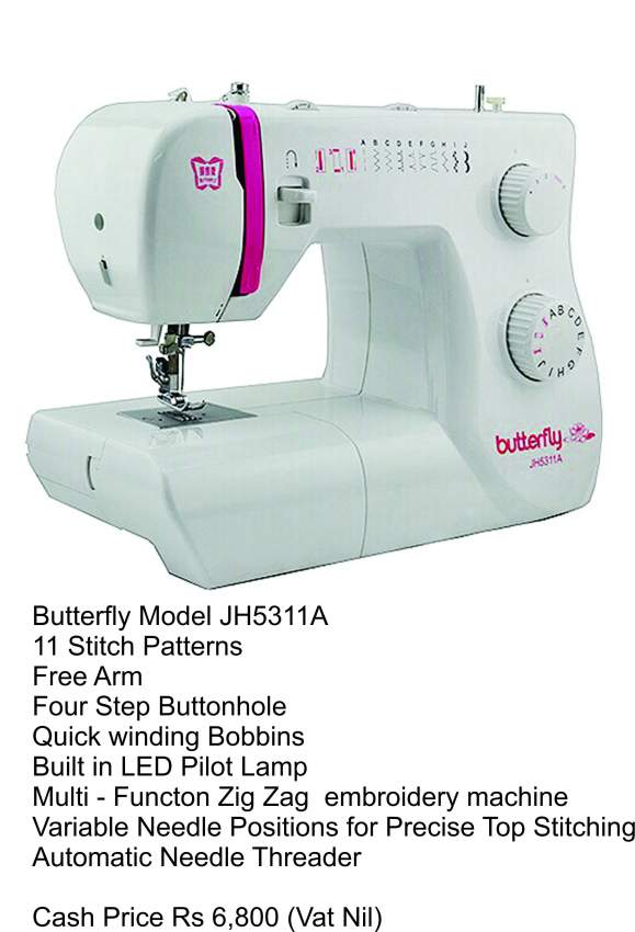 Sewing and Embroidery Machine - Butterfly JH5311A - 0 - Sewing Machines  on Aster Vender