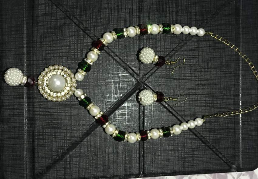 Indian Necklace with matching Earrings - 0 - Necklaces  on Aster Vender