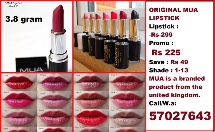 MUA LIPSTICKS  - 2 - Lip products (lipstick,gloss,stain etc.)  on Aster Vender
