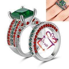 Female: Multi-Color Aquamarine Rings  - 1 - Rings  on Aster Vender