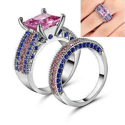 Female: Multi-Color Aquamarine Rings  - 2 - Rings  on Aster Vender