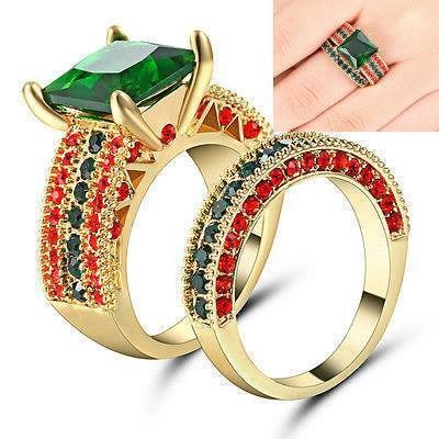 Female: Multi-Color Aquamarine Rings  - 0 - Rings  on Aster Vender